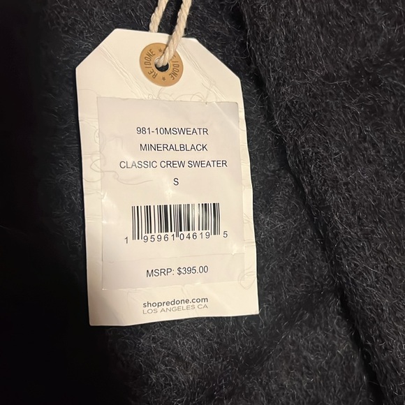 RE/DONE CLASSIC CREW SWEATER IN MINERAL BLACK Size S - NWT - Picture 4 of 4